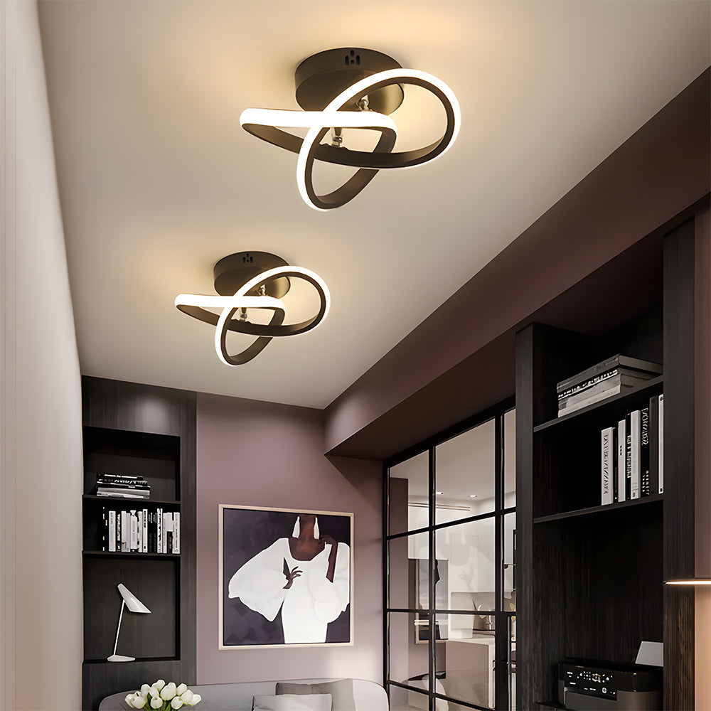 Luminairea | Moderne witte metalen LED-plafondlamp