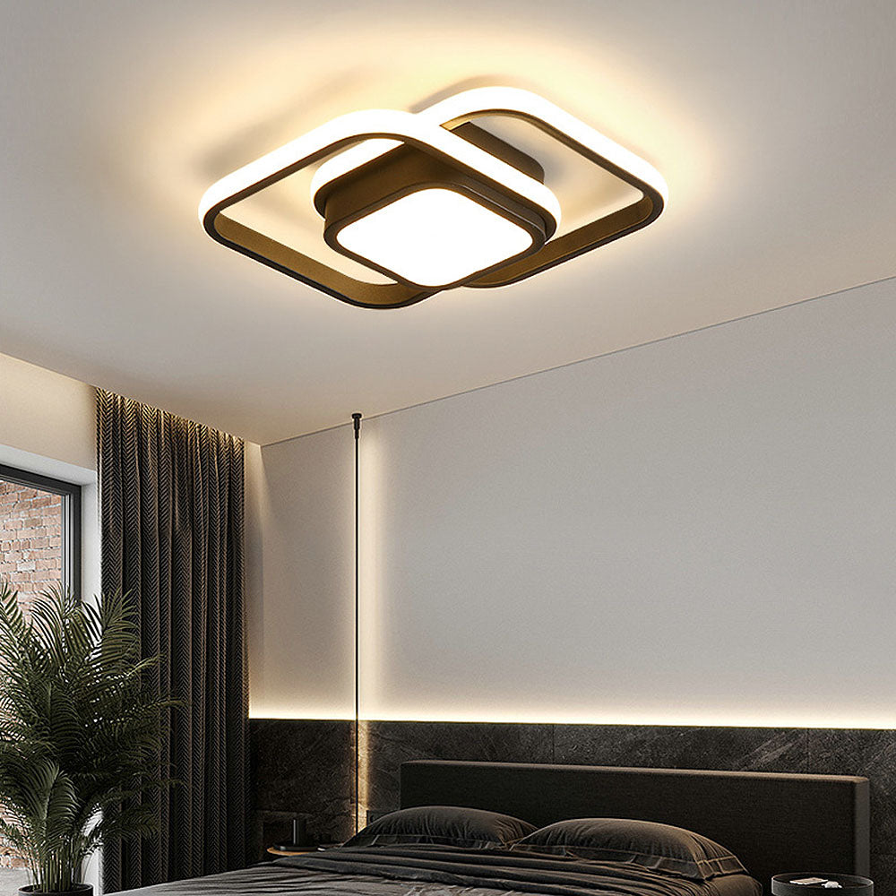 Dualo | Plafonnier LED Minimaliste à Double Anneau