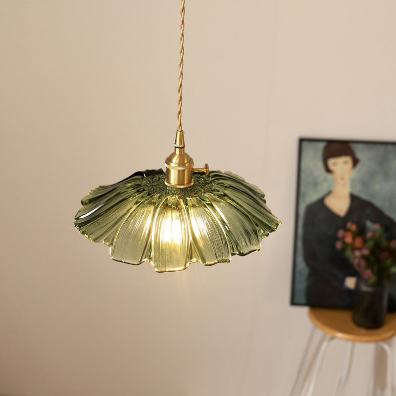 Florinea | Retro glazen hanglamp in bloemvorm