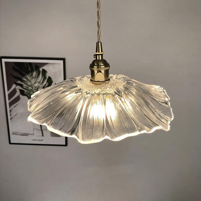 Florinea | Retro glazen hanglamp in bloemvorm