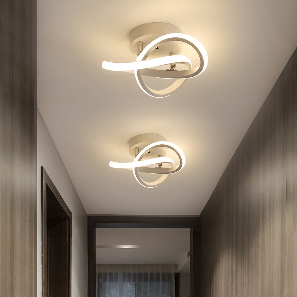 Luminairea | Moderne witte metalen LED-plafondlamp