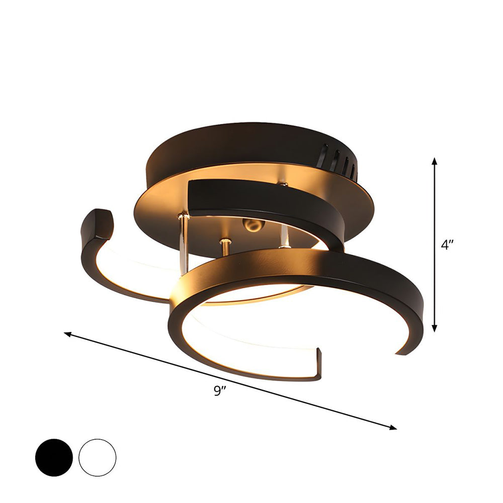 Luminairea | Moderne witte metalen LED-plafondlamp