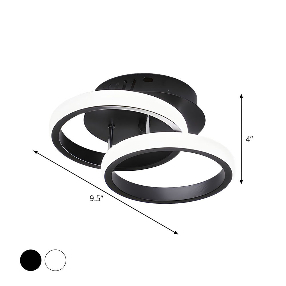 Luminairea | Moderne witte metalen LED-plafondlamp