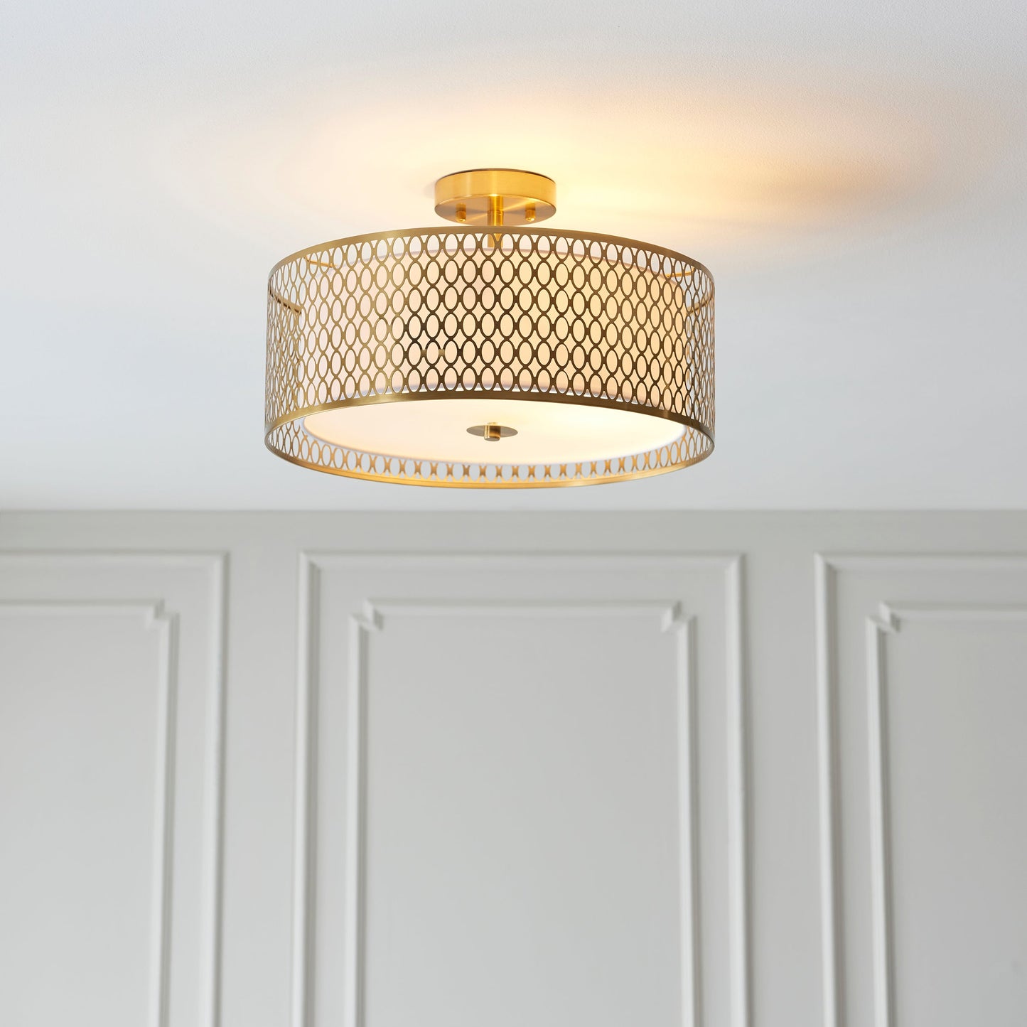 GeoLume | Semi-inbouwplafondlamp met geometrisch patroon