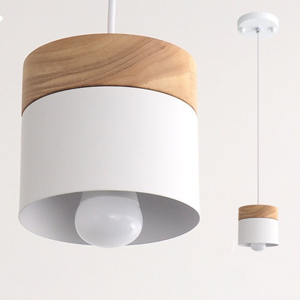 Nordiklo | Cilindrische Houten en Metalen Hanglamp