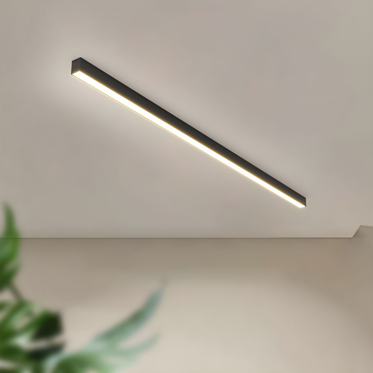 Linéora | Plafonnier LED Linéaire Minimaliste pour Séjour