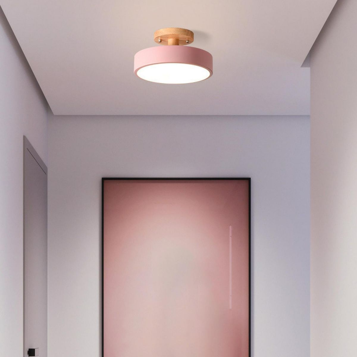 Lumiro | Ronde LED-plafondlamp van hout en metaal