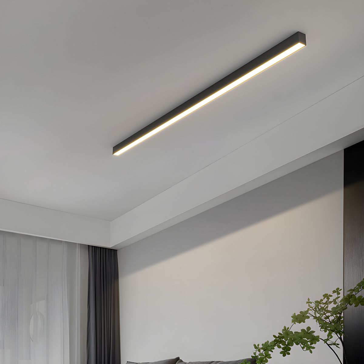 Linéora | Plafonnier LED Linéaire Minimaliste pour Séjour