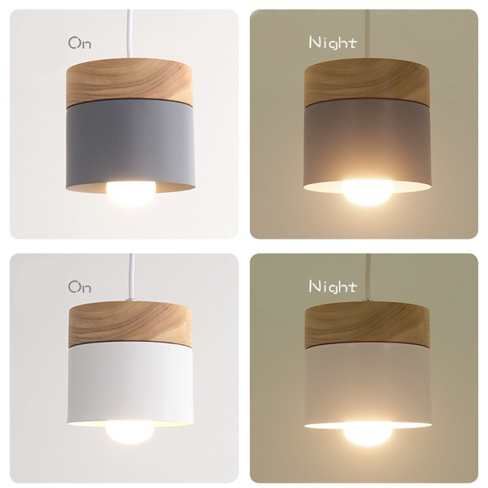 Nordiklo | Cilindrische Houten en Metalen Hanglamp