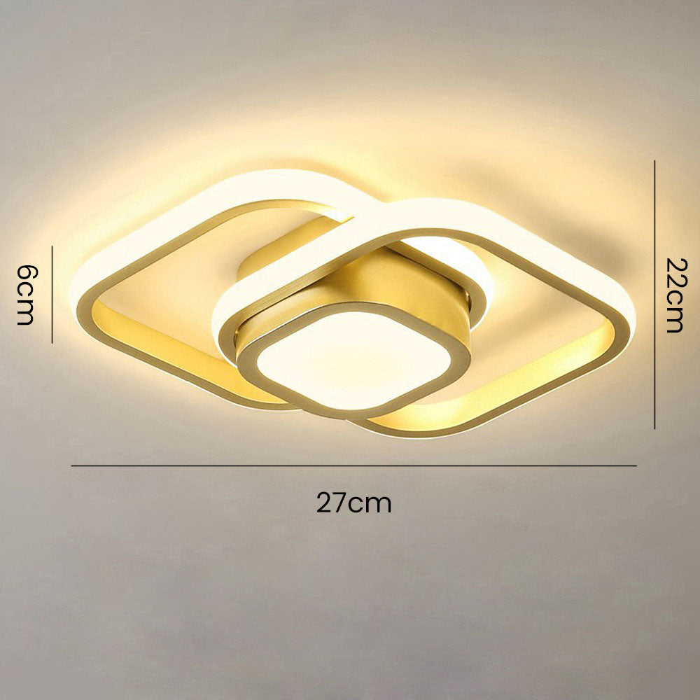 Dualo | Plafonnier LED Minimaliste à Double Anneau
