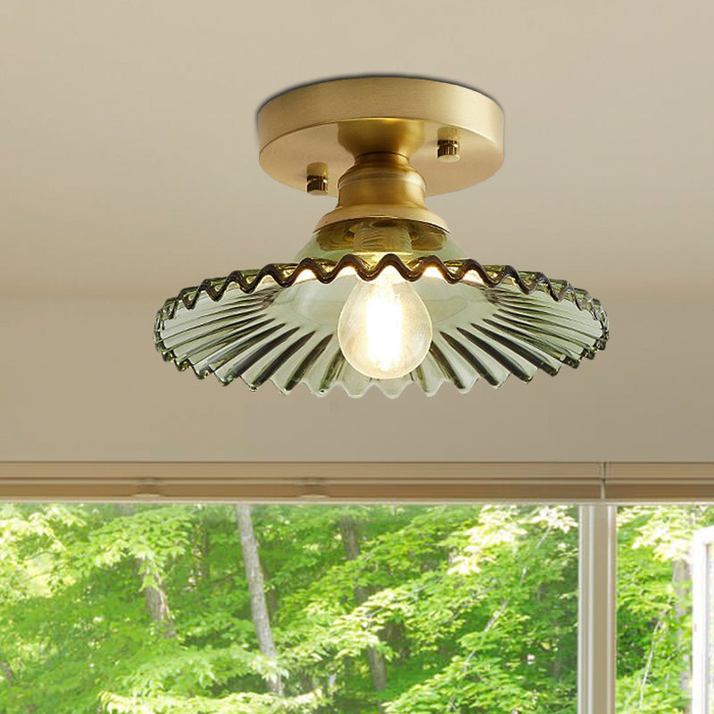 VERDÉLO – Plafondlamp van geribbeld glas