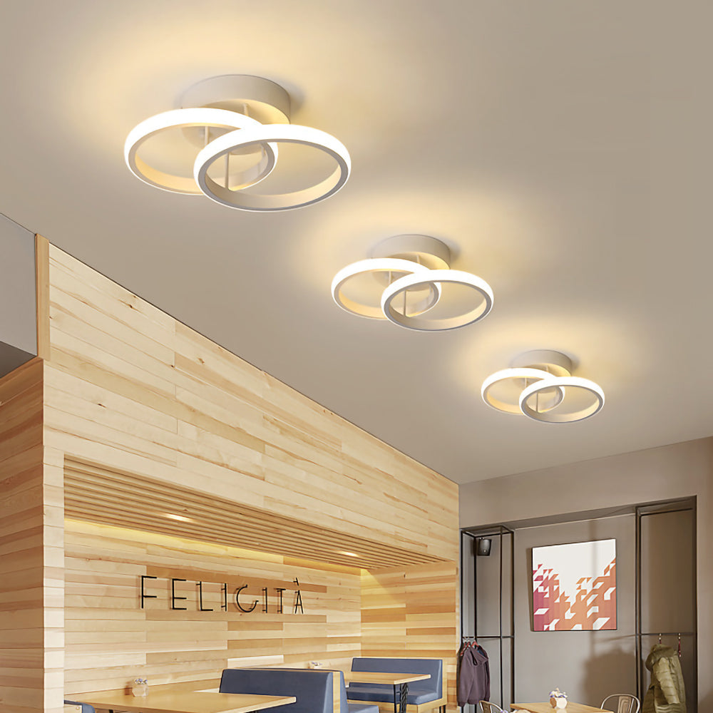 Luminairea | Moderne witte metalen LED-plafondlamp