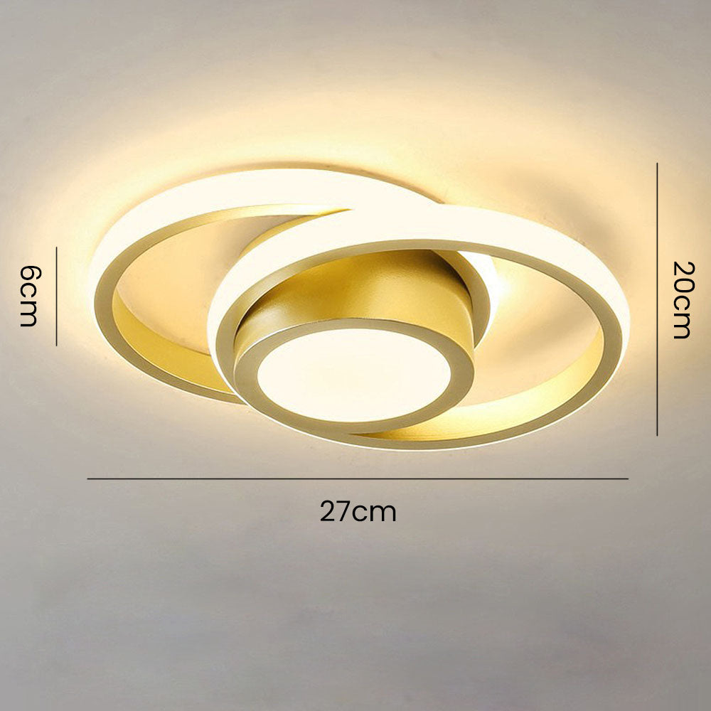 Dualo | Plafonnier LED Minimaliste à Double Anneau