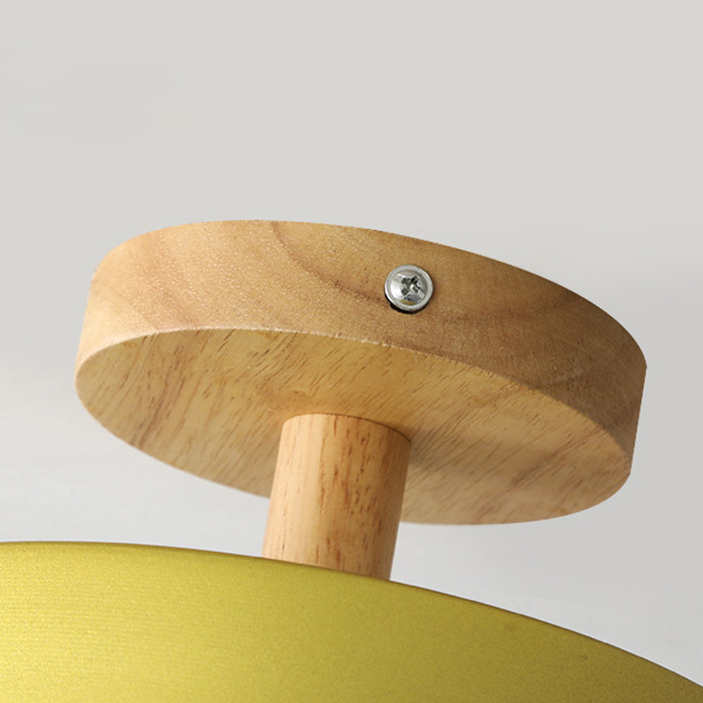 Lumiro | Ronde LED-plafondlamp van hout en metaal