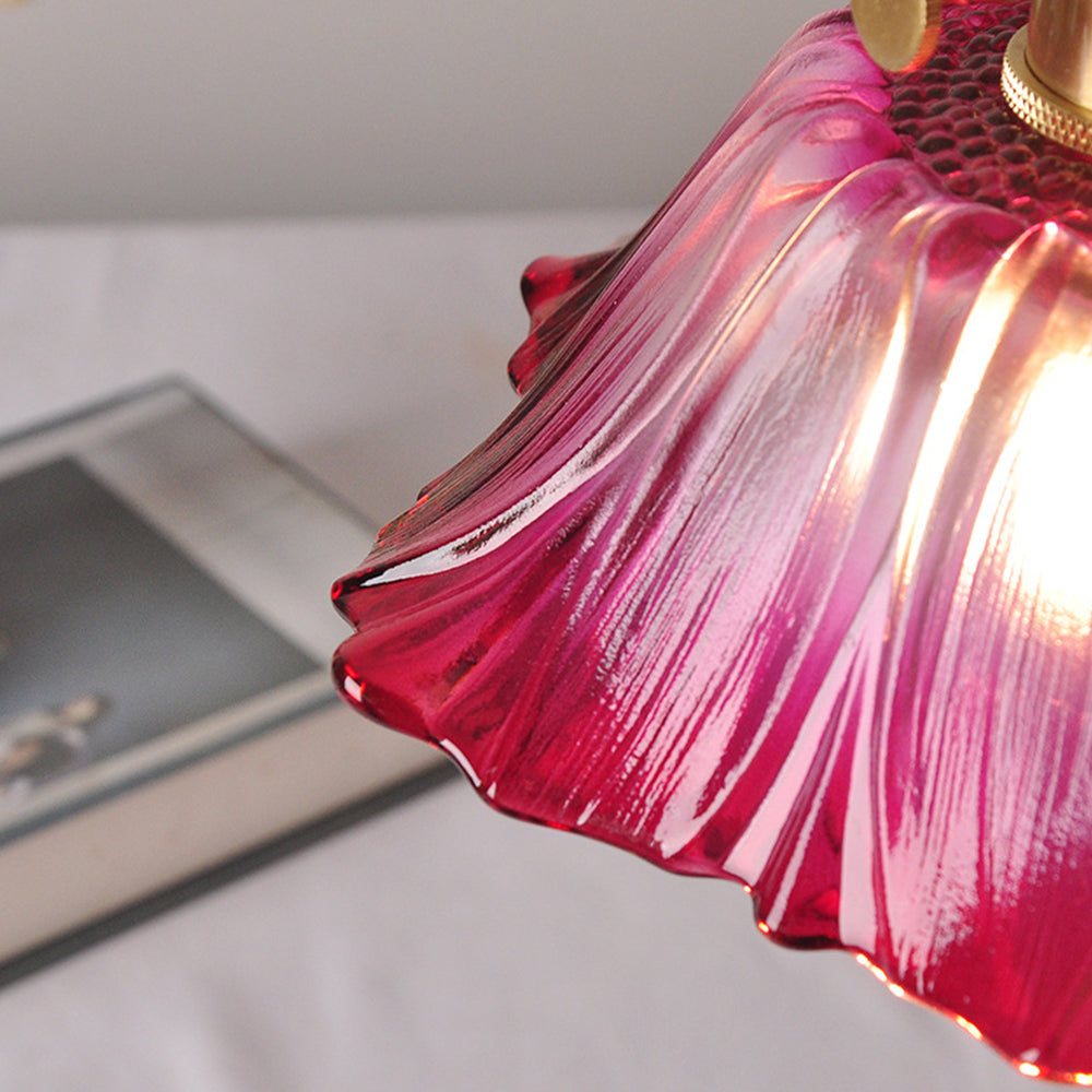 Florinea | Retro glazen hanglamp in bloemvorm