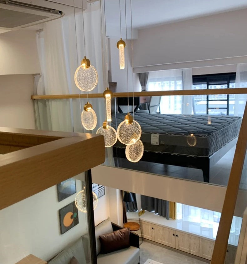 GoldenGlow | Elegante glazen hanglamp