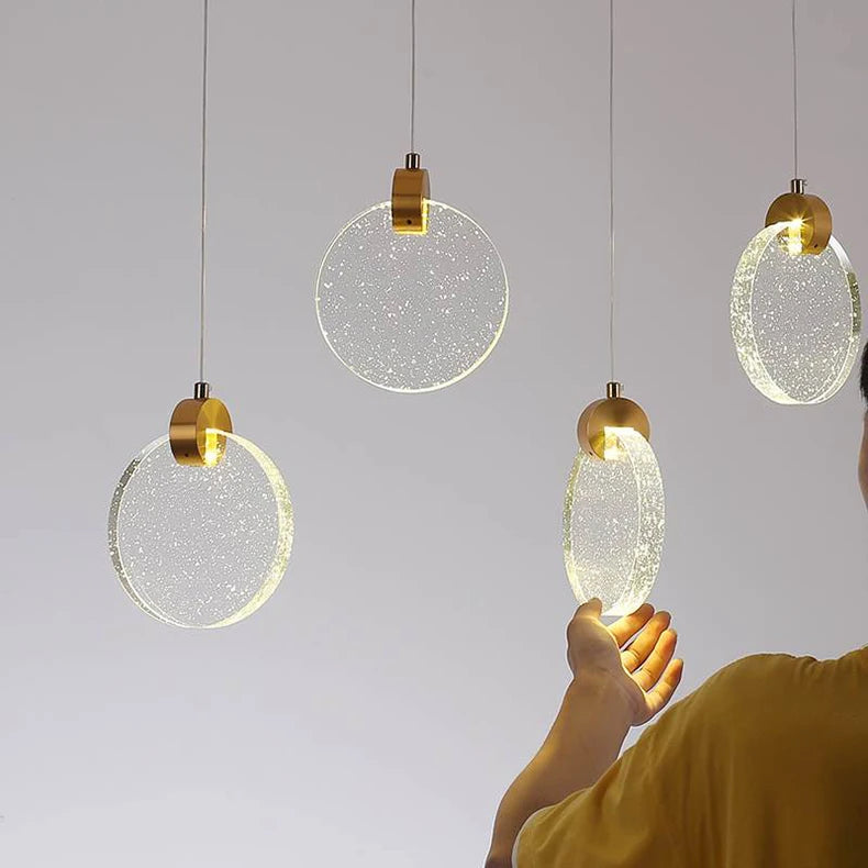 GoldenGlow | Elegante glazen hanglamp