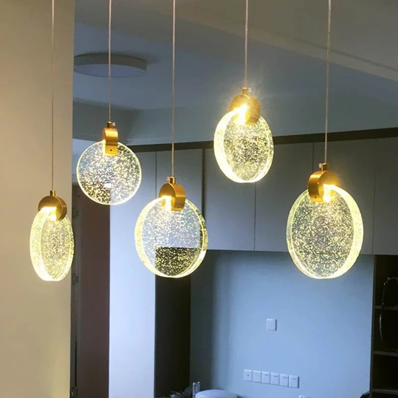 GoldenGlow | Elegante glazen hanglamp