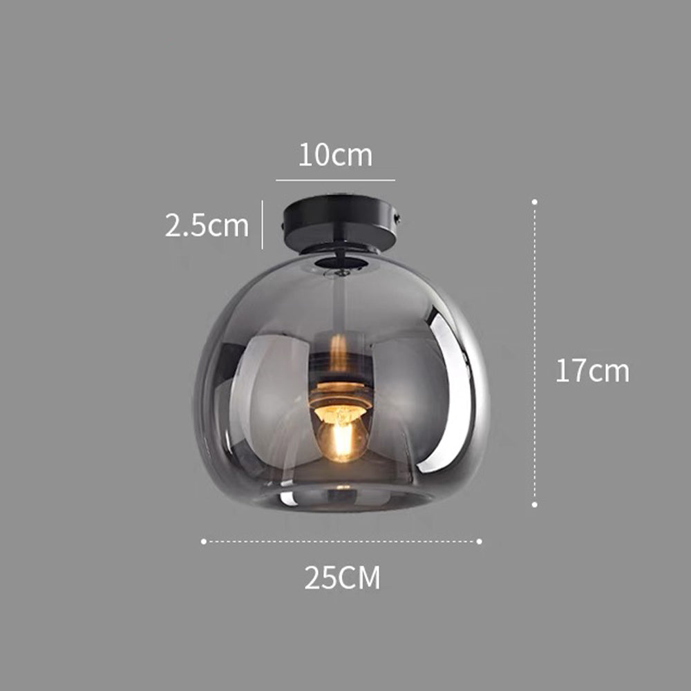 Vintara | Moderne plafondlamp en koperen glas