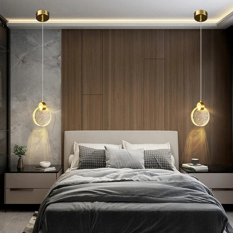 GoldenGlow | Elegante glazen hanglamp