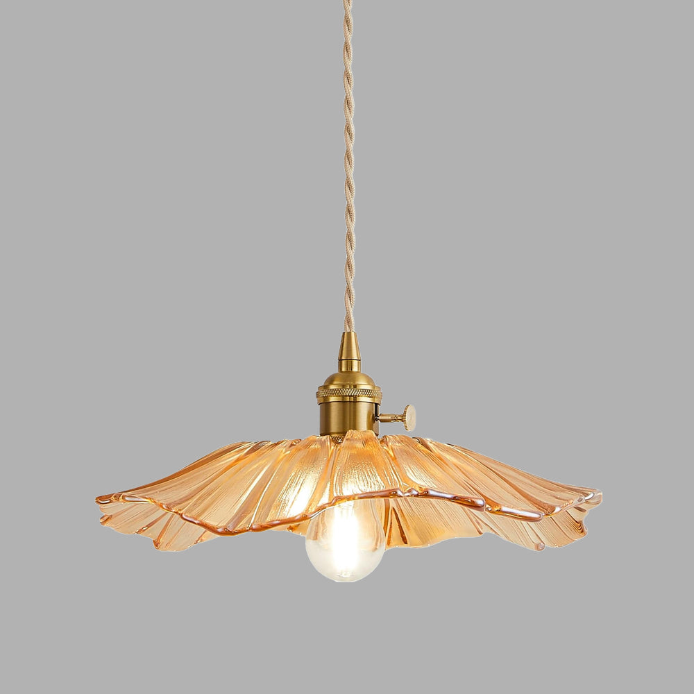 Florinea | Retro glazen hanglamp in bloemvorm