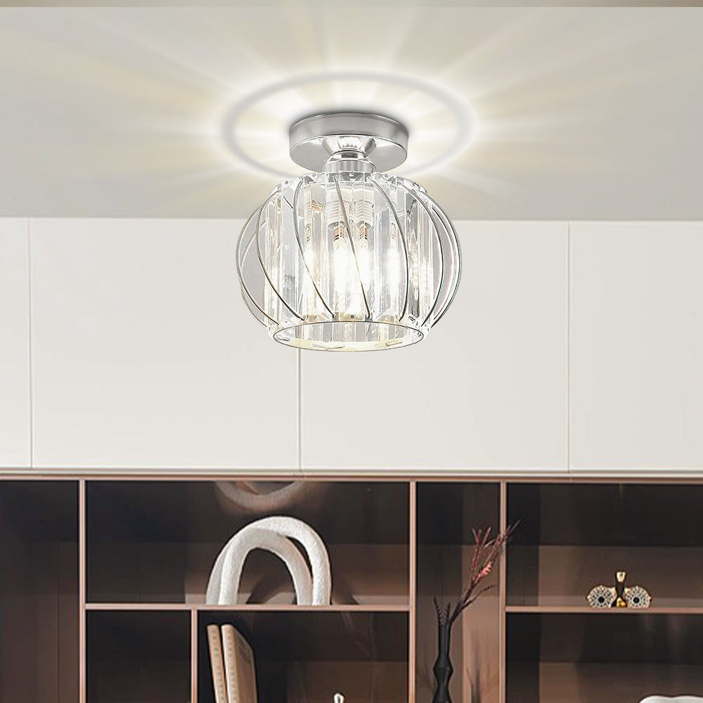 Glacera | Plafondlamp Glas & Metaal in Noordse Stijl