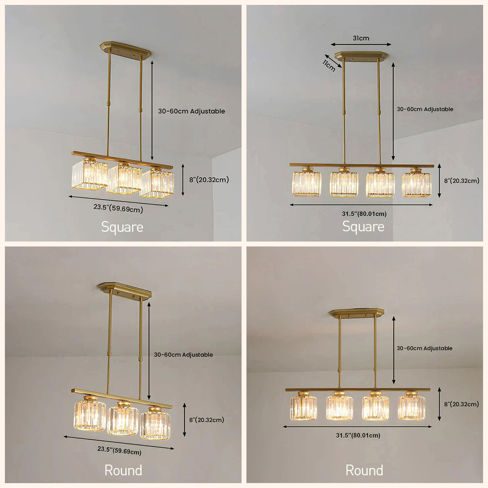 LinéaVerre | Noordse Multi-Kop Hanglamp van Glas en Metaal