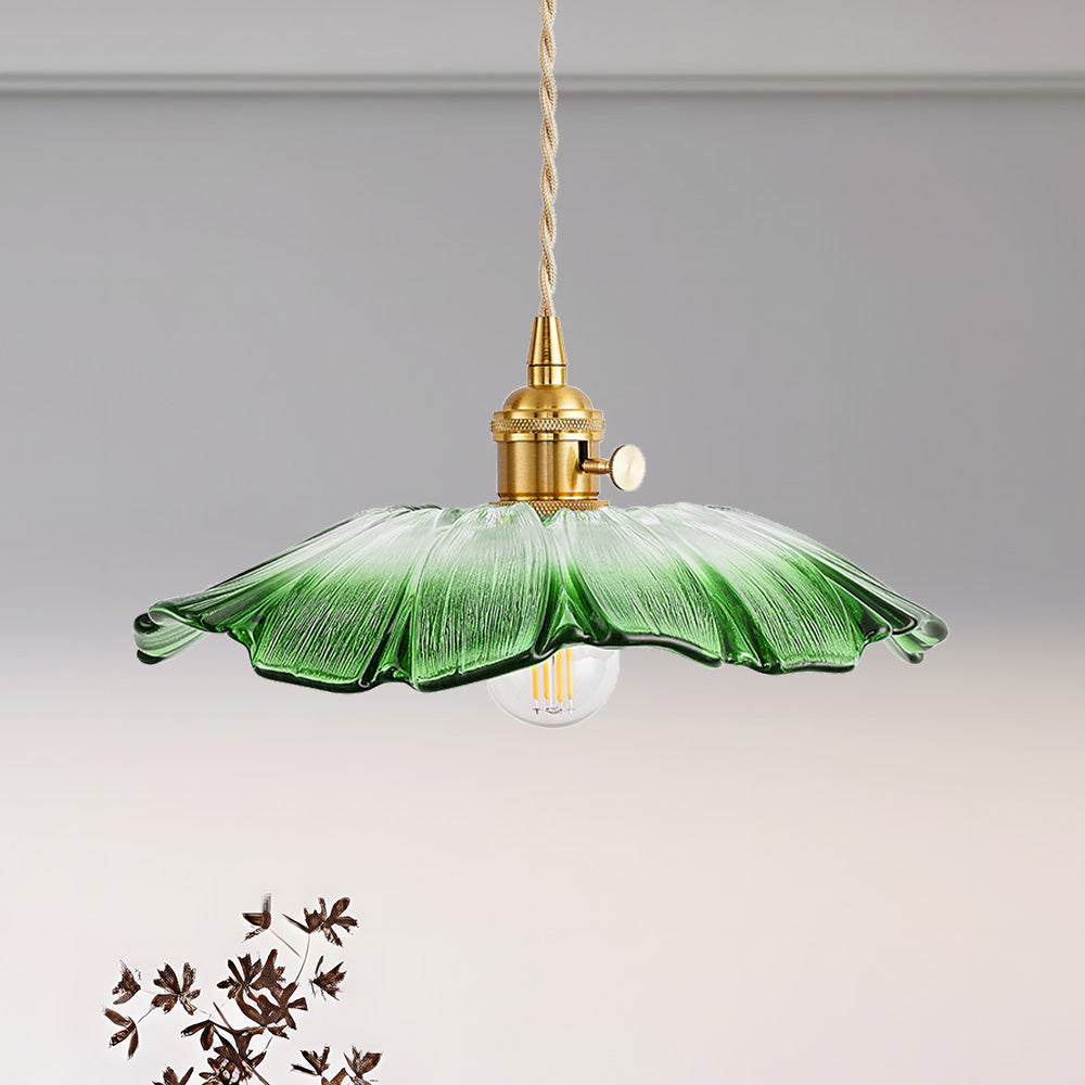 Florinea | Retro glazen hanglamp in bloemvorm