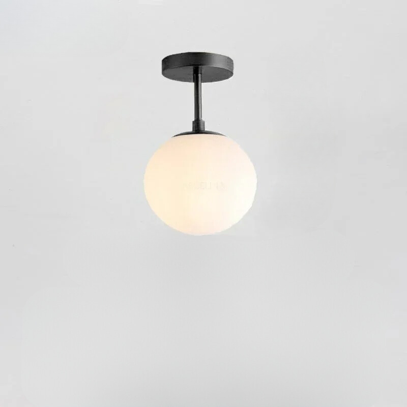 WhiteAura | LED-plafondlamp in wit glas en gouden details