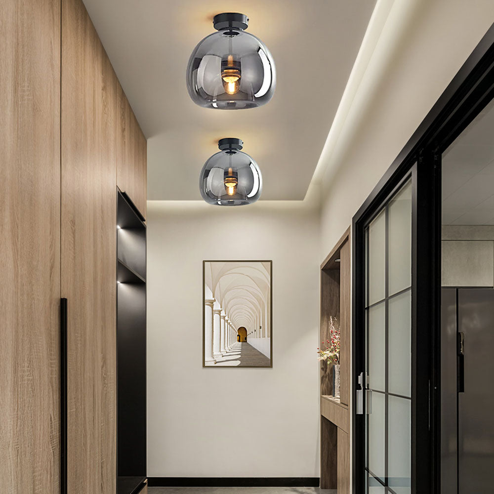 Vintara | Moderne plafondlamp en koperen glas