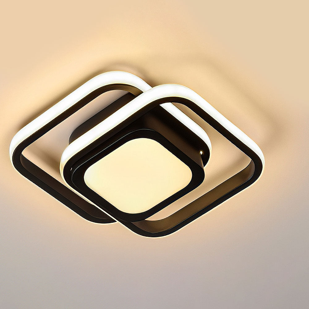 Dualo | Plafonnier LED Minimaliste à Double Anneau