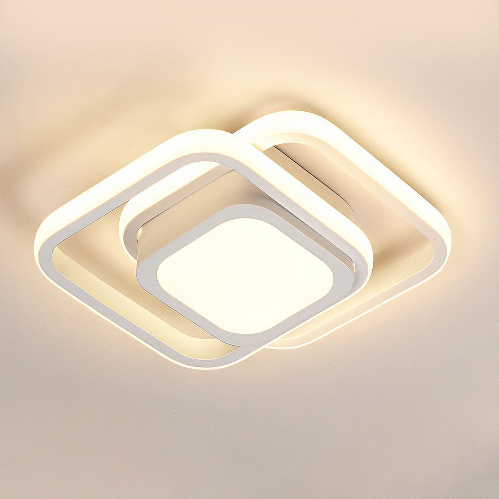 Dualo | Plafonnier LED Minimaliste à Double Anneau