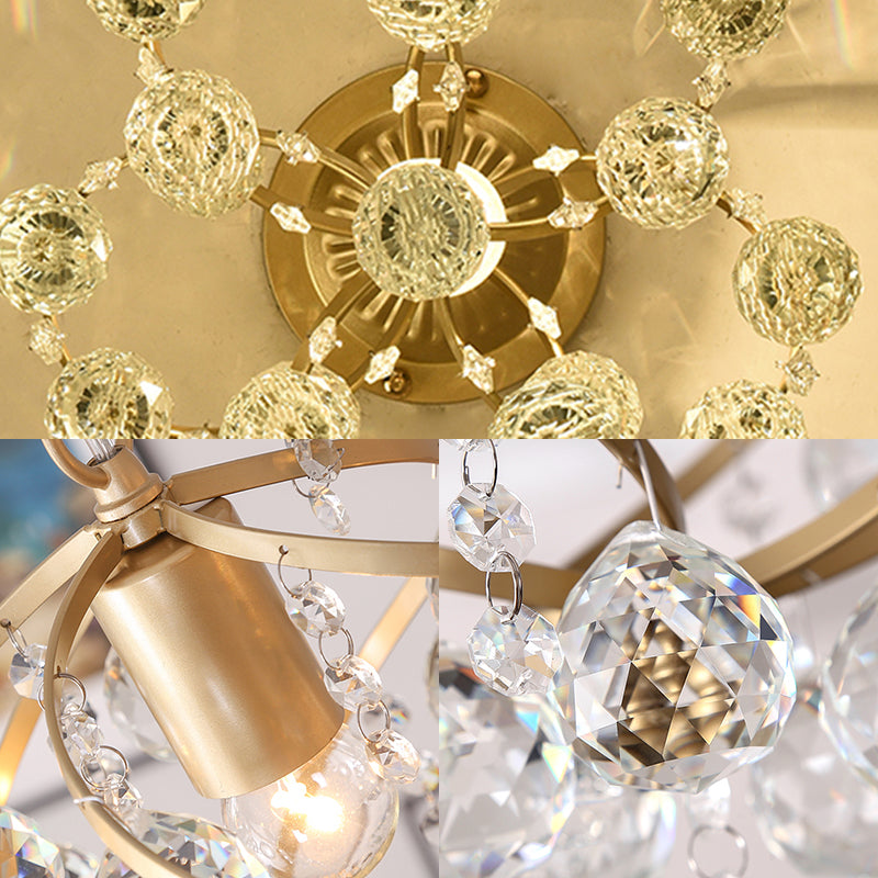 LUXORÉA – Half-inbouw plafondlamp van kristal