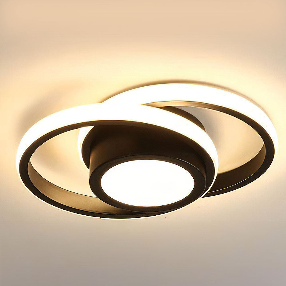 Dualo | Plafonnier LED Minimaliste à Double Anneau