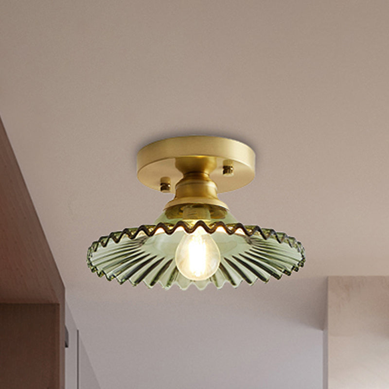VERDÉLO – Plafondlamp van geribbeld glas