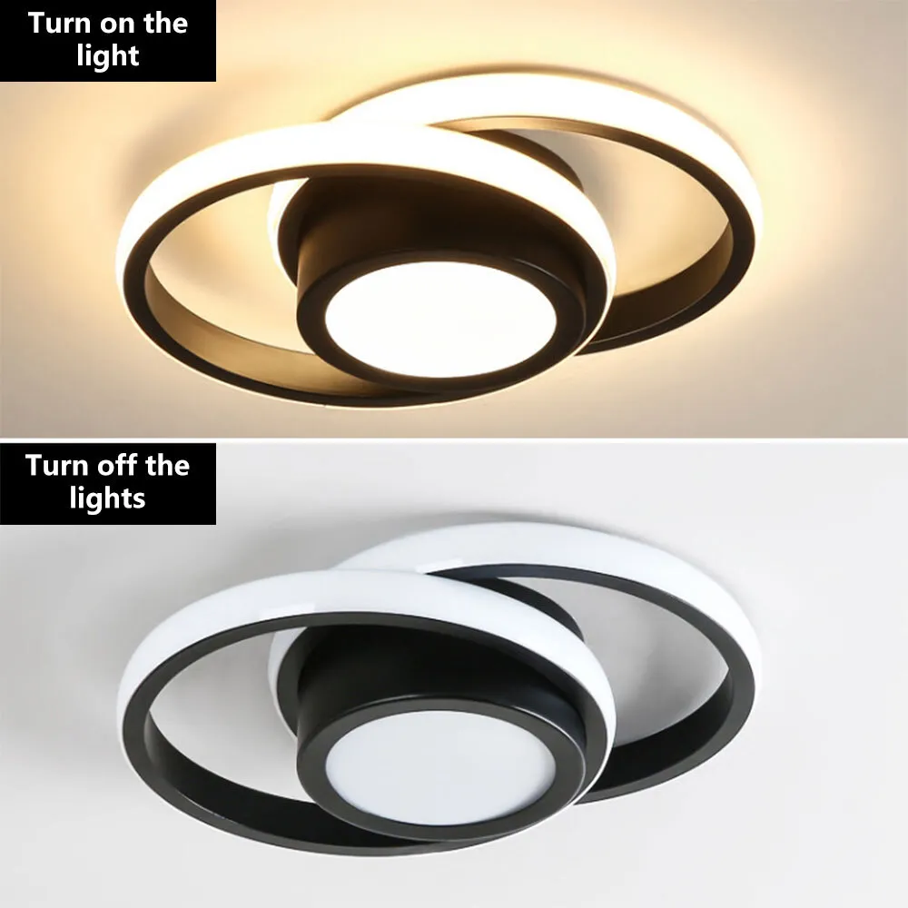 Dualo | Plafonnier LED Minimaliste à Double Anneau