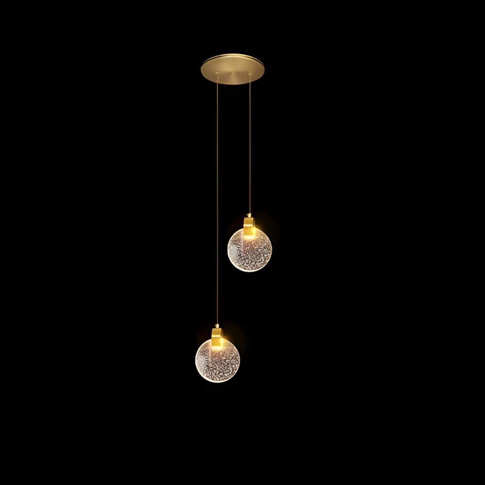 GoldenGlow | Elegante glazen hanglamp