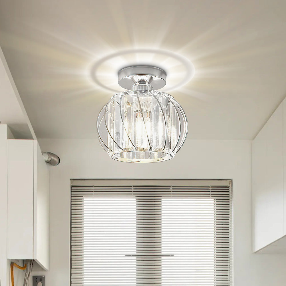 Glacera | Plafondlamp Glas & Metaal in Noordse Stijl