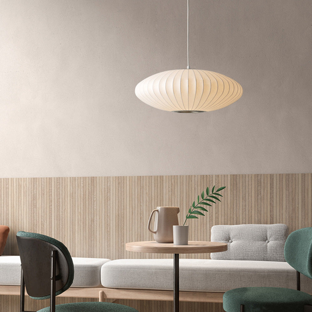 Silkure | Elegante plafondlamp van zijde en metaal