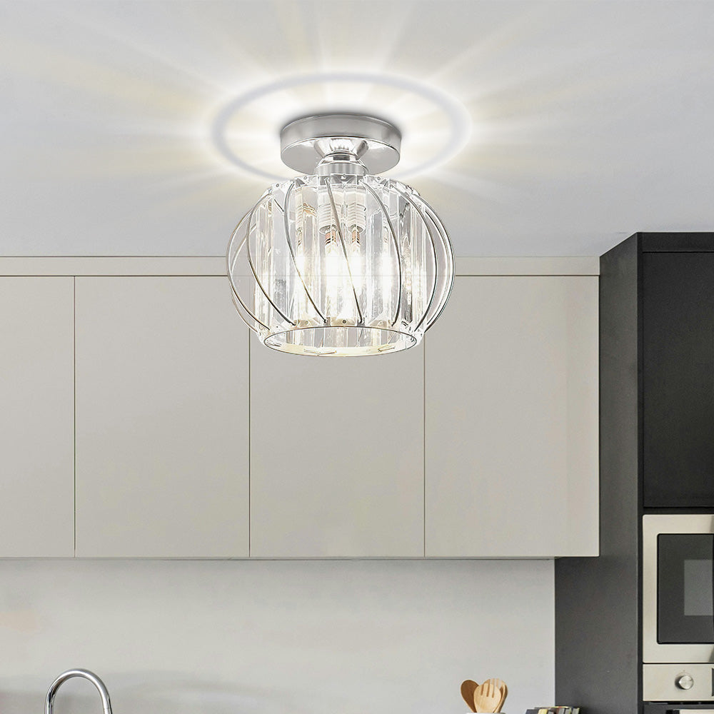 Glacera | Plafondlamp Glas & Metaal in Noordse Stijl