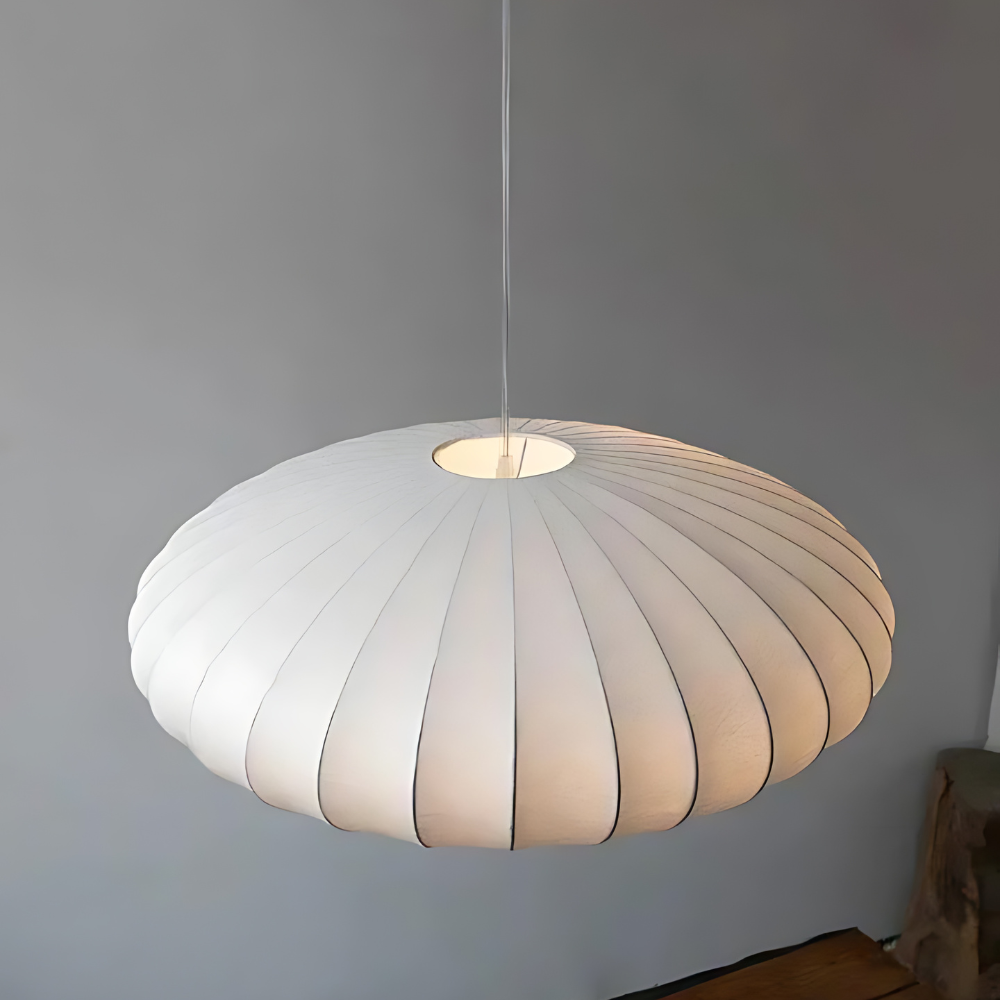 Silkure | Elegante plafondlamp van zijde en metaal