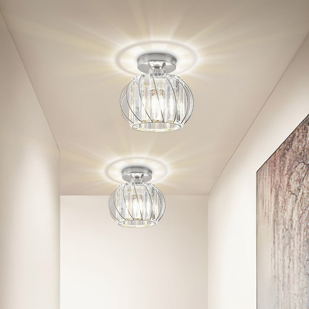Glacera | Plafondlamp Glas & Metaal in Noordse Stijl