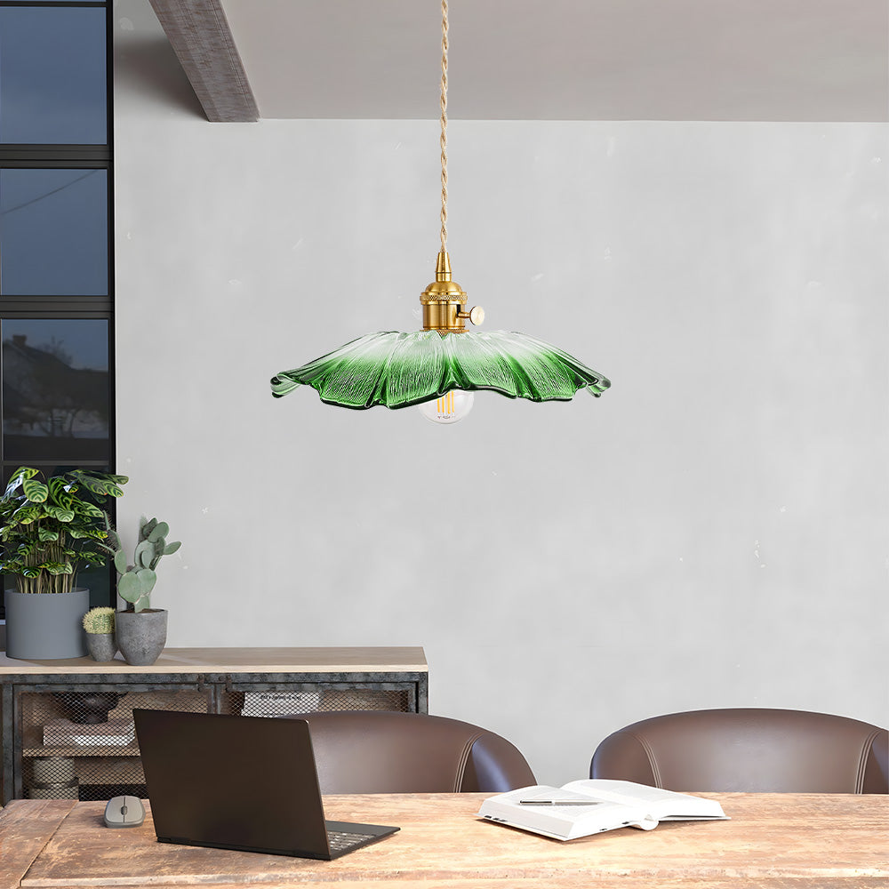 Florinea | Retro glazen hanglamp in bloemvorm
