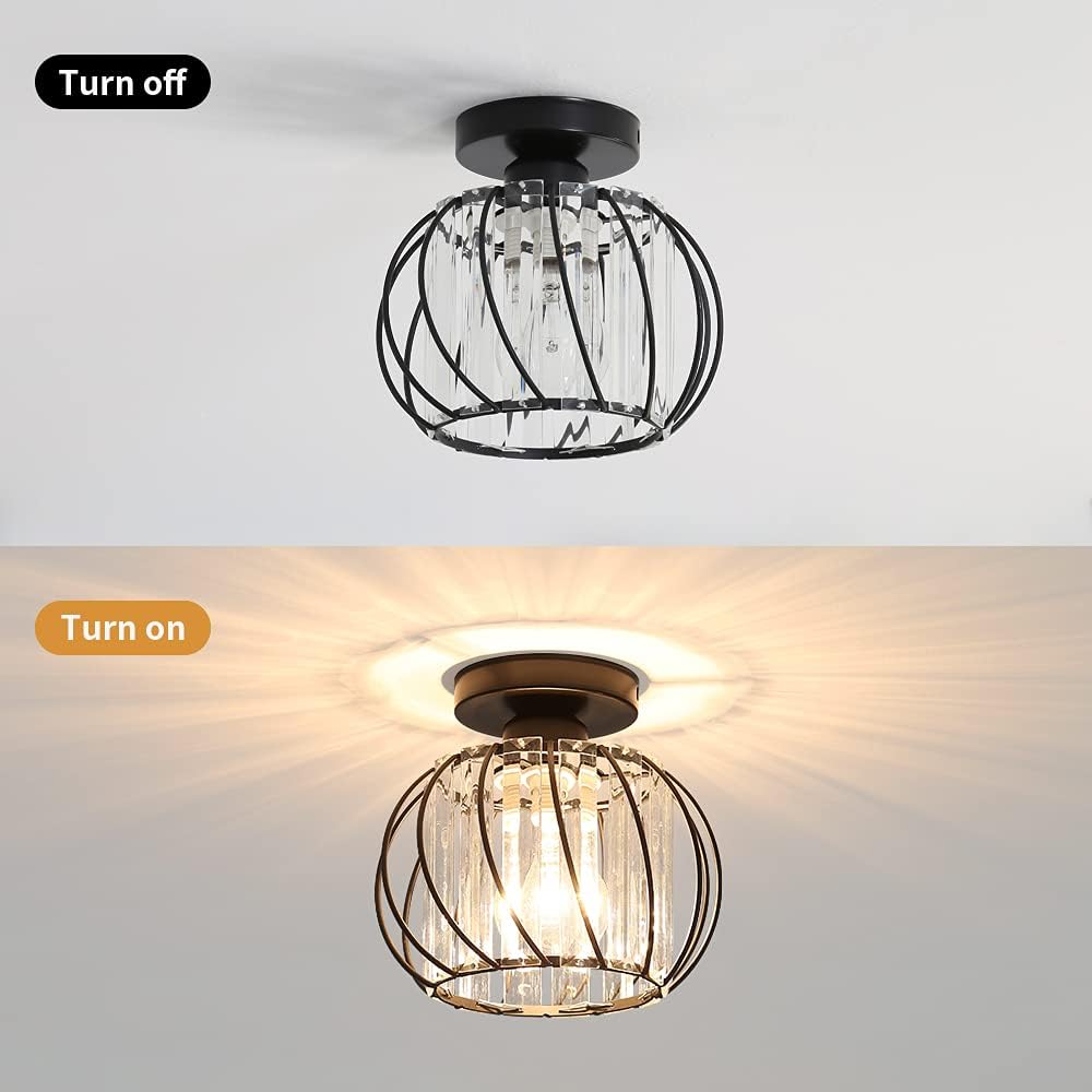 Glacera | Plafondlamp Glas & Metaal in Noordse Stijl