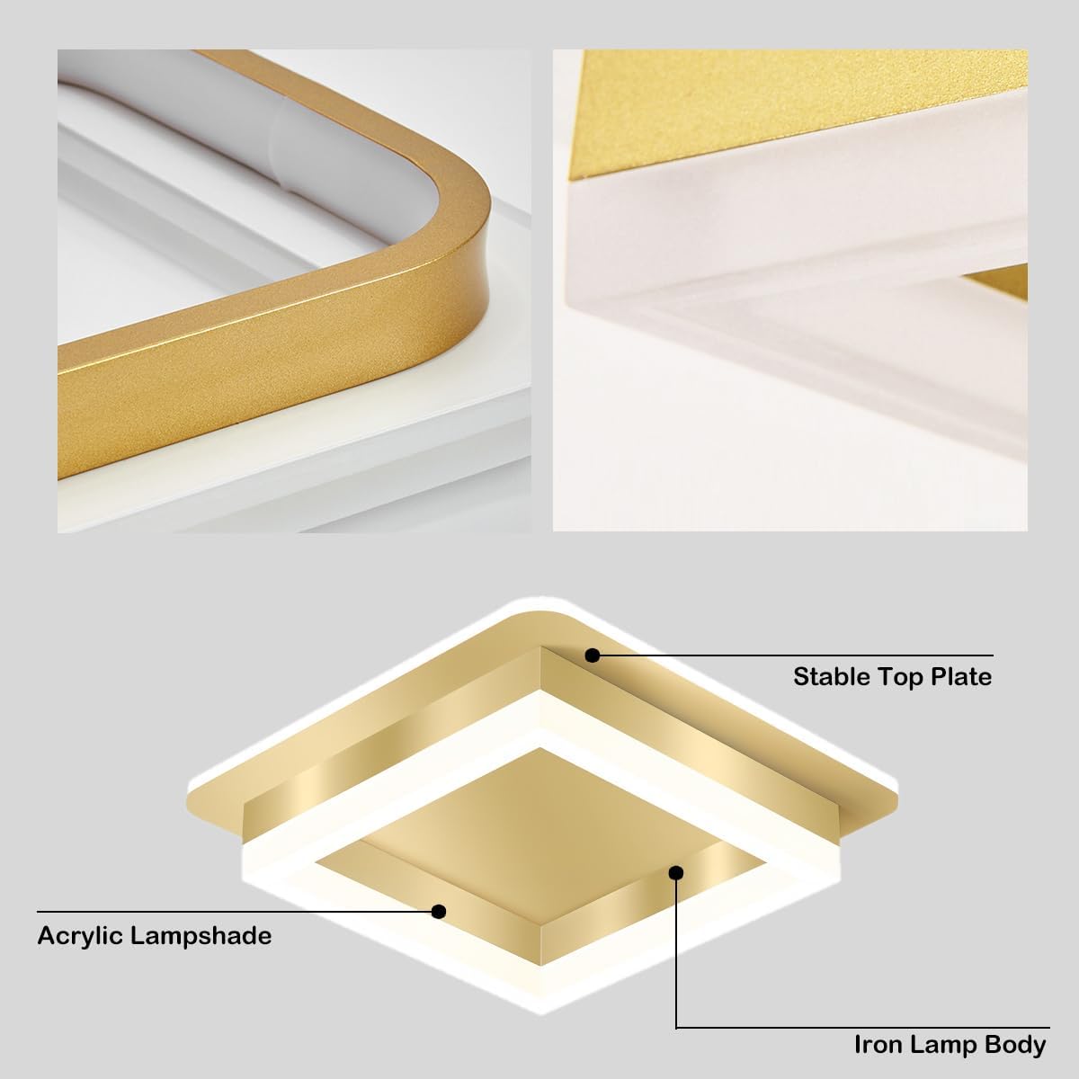 Quadralux | Moderne vierkante LED-plafondlamp voor binnengebruik