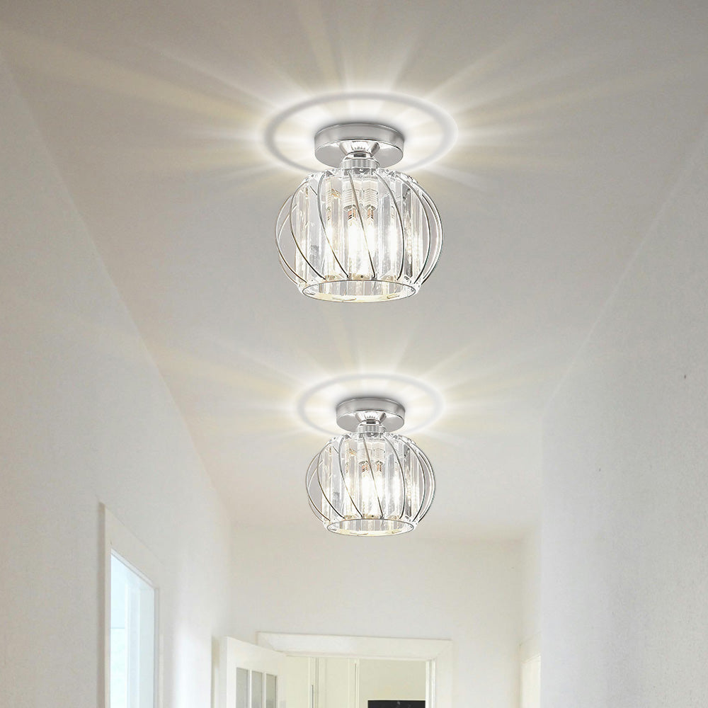 Glacera | Plafondlamp Glas & Metaal in Noordse Stijl