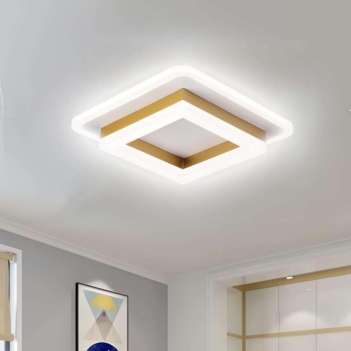 Quadralux | Moderne vierkante LED-plafondlamp voor binnengebruik