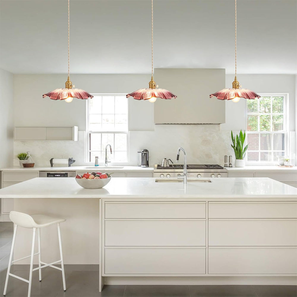Florinea | Retro glazen hanglamp in bloemvorm