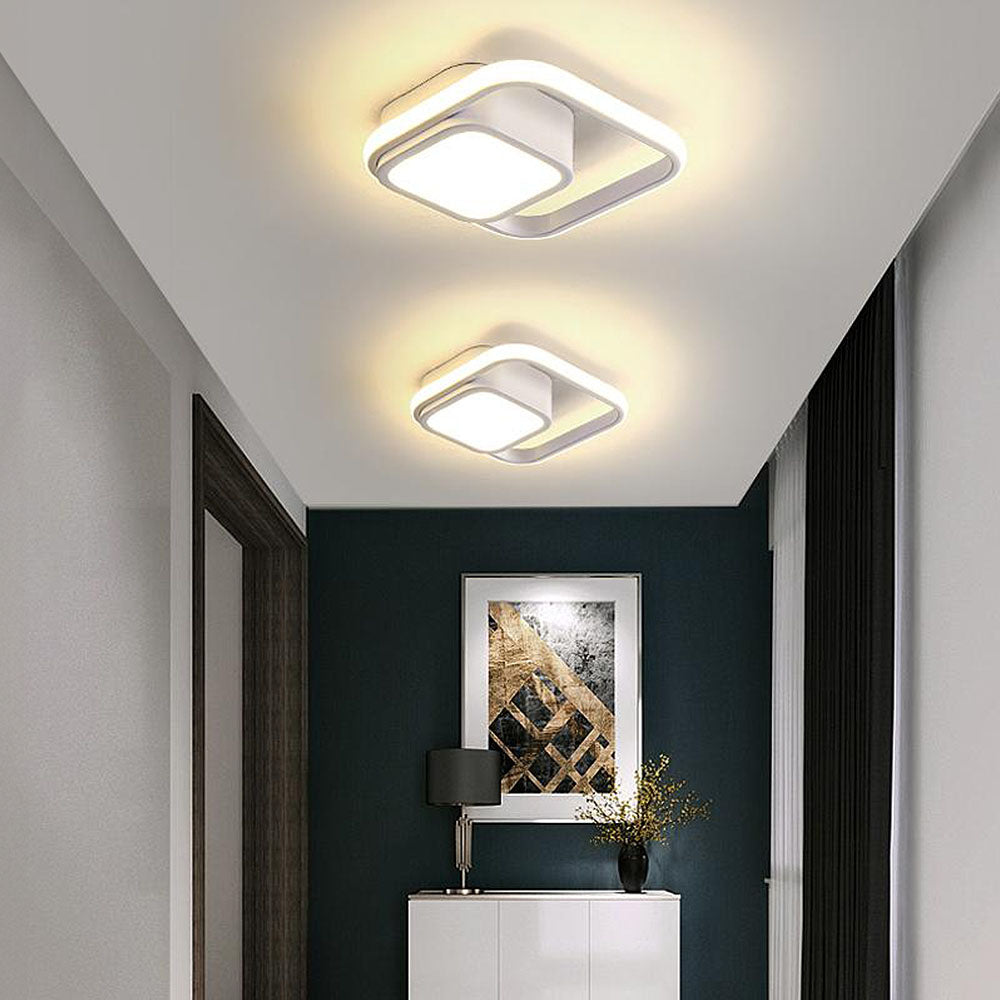 Dualo | Plafonnier LED Minimaliste à Double Anneau