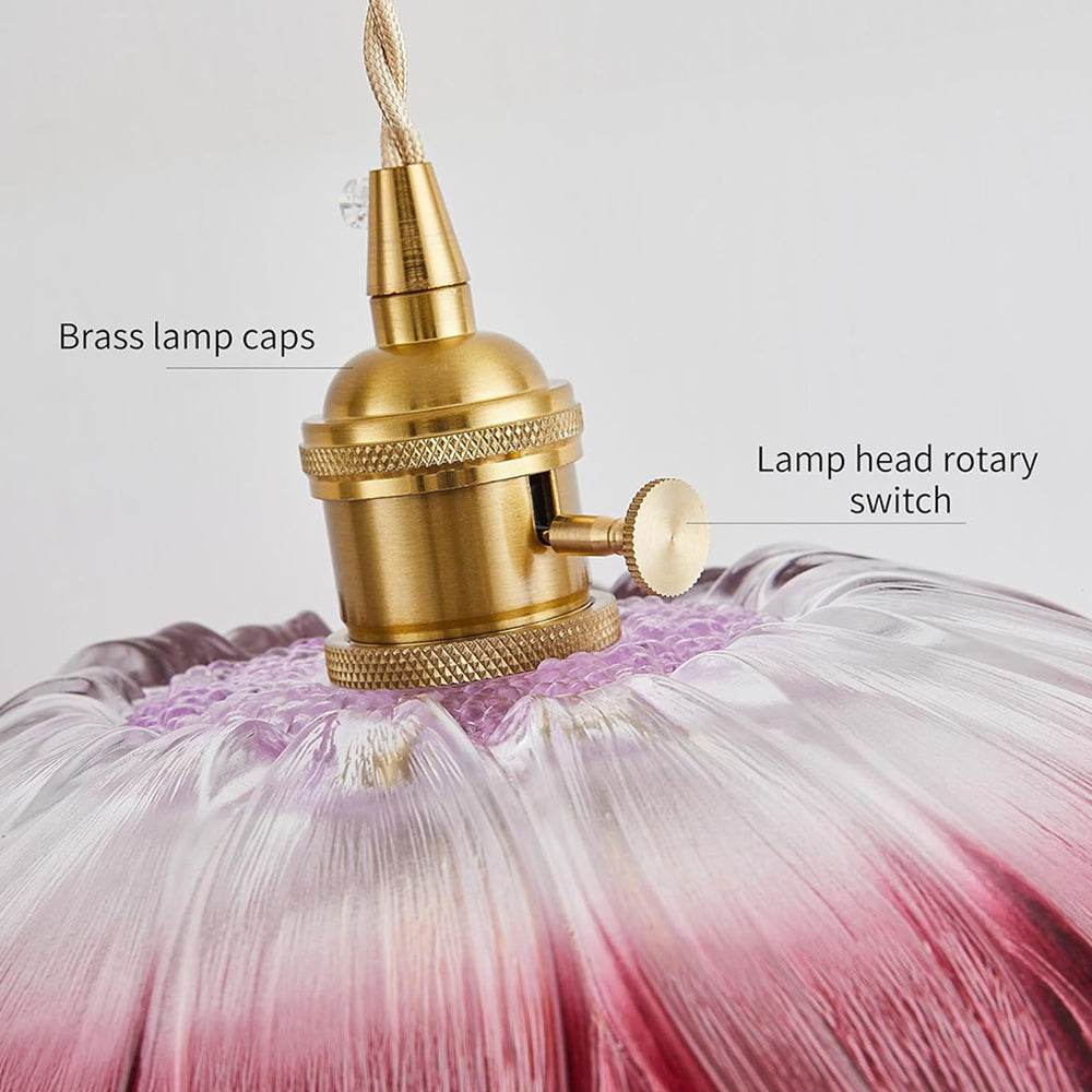 Florinea | Retro glazen hanglamp in bloemvorm